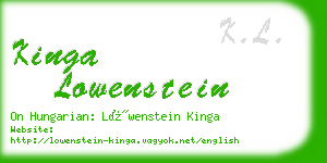 kinga lowenstein business card